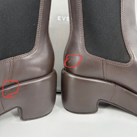 Everlane The Puffa Boot in Dark Brown size 8 Chelsea Ankle 3.25" Chunky Platform - Picture 5 of 9